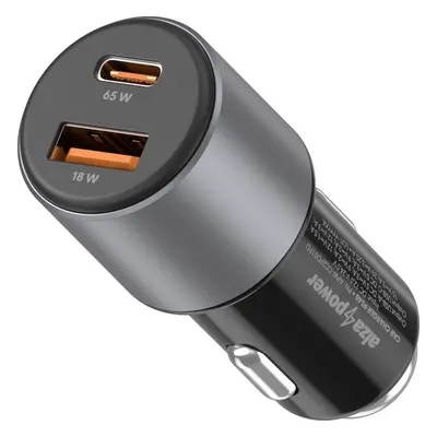 Nabíječka do auta AlzaPower Car Charger P540 USB + USB-C Power Delivery 65W šedá