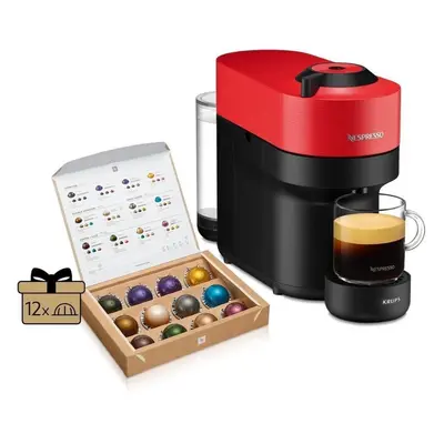 Kávovar na kapsle NESPRESSO KRUPS Vertuo Pop Spicy Red XN920510