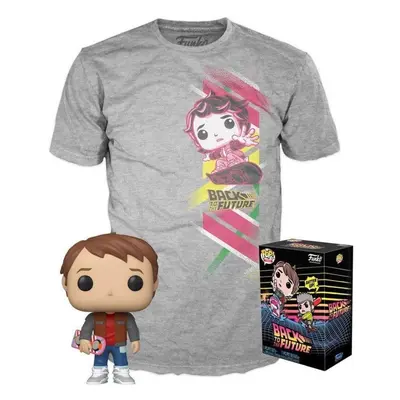 Funko LLC Funko POP & Tee: BTTF- Marty w/Hoverboard- M