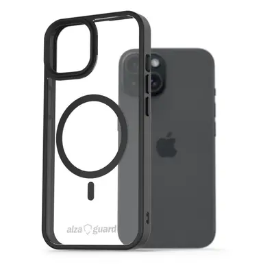 Kryt na mobil AlzaGuard Clear TPU Case Compatible with Magsafe pro iPhone 15 černé