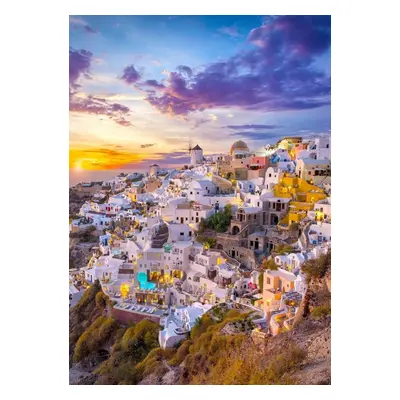 Puzzle Enjoy Západ slunce nad Santorini 1000 dílků