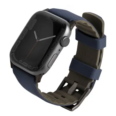 Řemínek UNIQ Linus Airsoft Silikonový řemínek pro Apple Watch 42/44/45/Ultra 49mm modrý