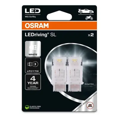 LED autožárovka OSRAM LEDriving SL P27/7W Studeně bílá 6000K 12V dva kusy v balení