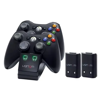 Nabíjecí stojánek VENOM VS2891 Xbox 360 Black Twin Docking Station + 2 bvaterie