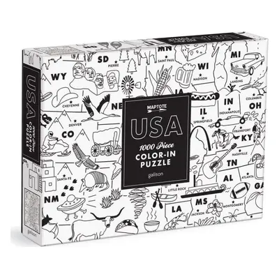 GALISON Vybarvovací puzzle Maptote: USA 1000 dílků