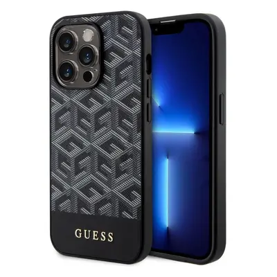 Kryt na mobil Guess PU G Cube MagSafe Zadní Kryt pro iPhone 15 Pro Black