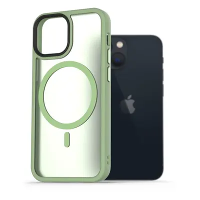 Kryt na mobil AlzaGuard Matte Case Compatible with MagSafe pro iPhone 13 Mini zelený