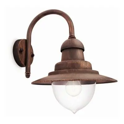 Philips 01652/06/PN venkovní nástěnné svítidlo Raindrop 1x60W | E27 | IP44 - bronz