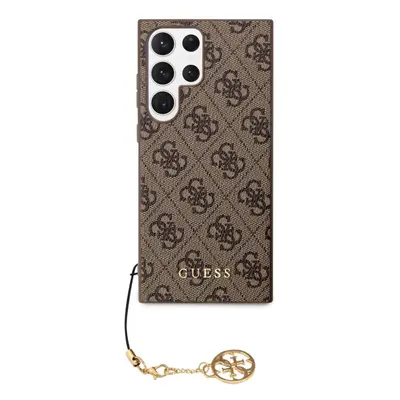 Kryt na mobil Guess 4G Charms Zadní Kryt pro Samsung Galaxy S24 Ultra Brown