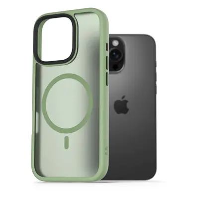 Kryt na mobil AlzaGuard Matte Case Compatible with Magsafe pro iPhone 16 Pro zelený