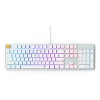 Herní klávesnice Glorious GMMK Full-Size White Ice Edition - Gateron-Brown, bílá - US