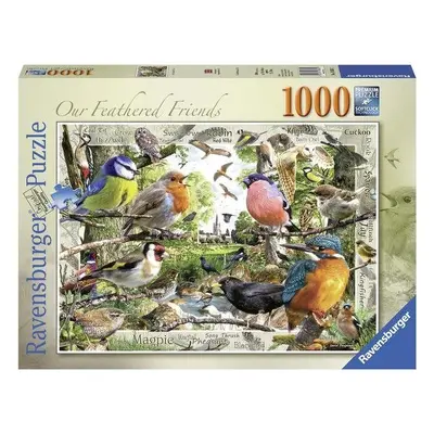 Puzzle Ravensburger puzzle 198382 Naši opeření přátelé 1000 dílků