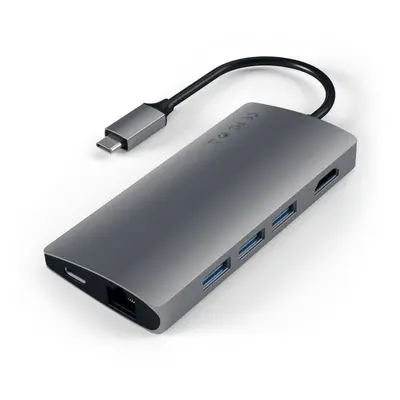 Replikátor portů Satechi Aluminium Type-C Multi-Port Adapter (HDMI 4K,3x USB 3.0,MicroSD,Etherne