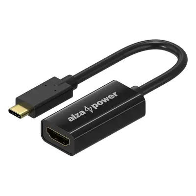 Redukce AlzaPower USB-C (M) to HDMI 2.0 (F) 4K 60Hz 0.15m černý