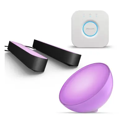 Sada chytrého osvětlení Philips Hue COL Hue Go V2 EU white + COL HUE PLAY DOUBLEPK EU/UK black +