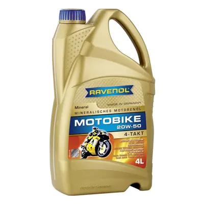 Motorový olej RAVENOL Motobike 4-T Mineral 20W-50; 4 L