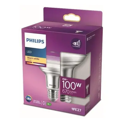 Philips 8718699773915 LED žárovka 1x8W | E27 | 670lm | 2700K - teplá bílá, Eyecomfort