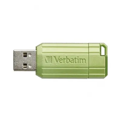 Verbatim USB flash disk, USB 2.0, 64GB, Store,N,Go PinStripe, zelený, 49964, pro archivaci dat