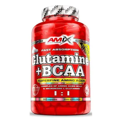 Aminokyseliny Amix Nutrition L-Glutamin + BCAA 360 kapslí