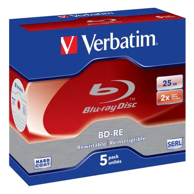 Média VERBATIM BD-RE SL 25GB, 2x, jewel case 5 ks