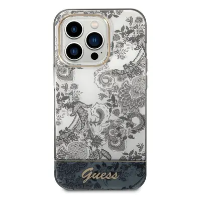 Kryt na mobil Guess PC/TPU Toile De Jouy Zadní Kryt pro iPhone 14 Pro Grey