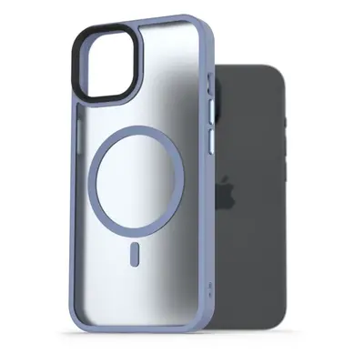 Kryt na mobil AlzaGuard Matte Case Compatible with MagSafe pro iPhone 15 světle modrý