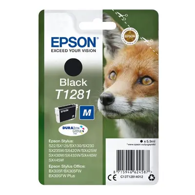 Epson originální ink C13T12814022, T1281, black, 5,9ml, Epson Stylus S22, SX125, 420W, 425W, Sty