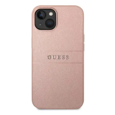 Kryt na mobil Guess PU Leather Saffiano Zadní Kryt pro iPhone 14 Pink