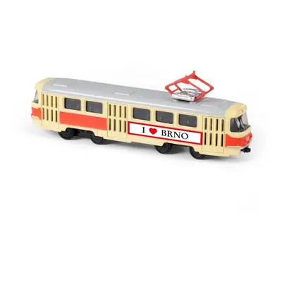 Kovový model RAPPA Kovová česká retro tramvaj Brno 16 cm