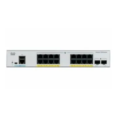 Catalyst C1000-16P-E-2G-L,16x 10/100/1000 Ethernet PoE+ ports and 120W PoE budget, 2x 1G SFP upl