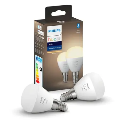 LED žárovka Philips Hue White 5,7W E14 Kapka set 2ks