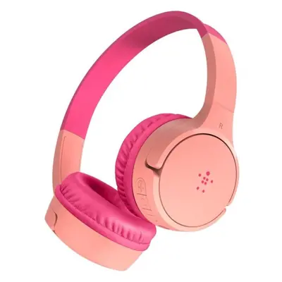 Bezdrátová sluchátka Belkin Soundform Mini - Wireless On-Ear Headphones for Kids - růžová