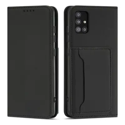 Pouzdro na mobil Magnet Card knížkové kožené pouzdro na Xiaomi Redmi Note 11 Pro 4G/5G, černé