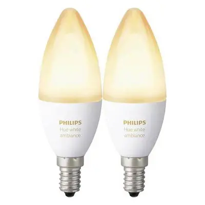 LED žárovka Philips Hue White Ambiance 6W E14 set 2ks