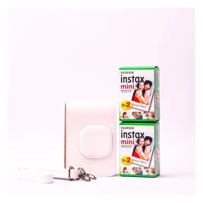 Fotopapír Fujifilm instax mini Liplay case white bundle