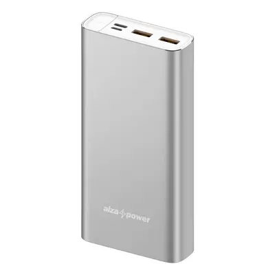 Powerbanka AlzaPower Metal 20000mAh Fast Charge + PD3.0 stříbrná