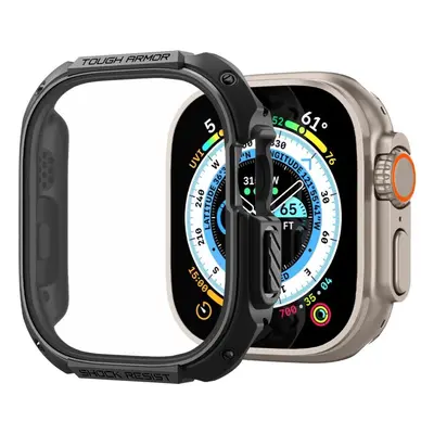 Ochranný kryt na hodinky Spigen Tough Armor Black Apple Watch Ultra 2/Ultra 49mm