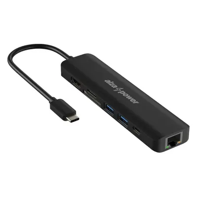 Dokovací stanice AlzaPower USB-C Dock Station 7v1 černý