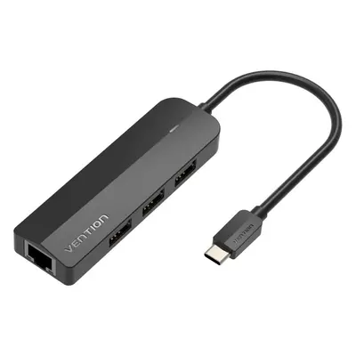 Replikátor portů Vention 5-in-1 USB-C to 3x USB 2.0 / RJ45 100Mbps Ethernet Adapter / Micro-B 0.