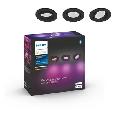 Stropní světlo Philips Hue Centura černé 3ks