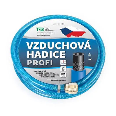 Vzduchová hadice Tubi vzduchová hadice modrá průhledná s koncovkami 6x12 mm