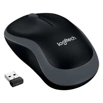 Logitech M185 nano/Kancelářská/Optická/Bezdrátová USB/Šedá