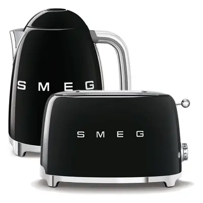 Set SMEG 50's Retro Style Konvice 1,7l černá + topinkovač 2x2 černý 950W