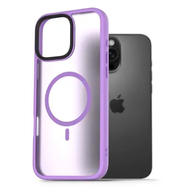 Kryt na mobil AlzaGuard Matte Case Compatible with Magsafe pro iPhone 16 Pro Max světle fialový