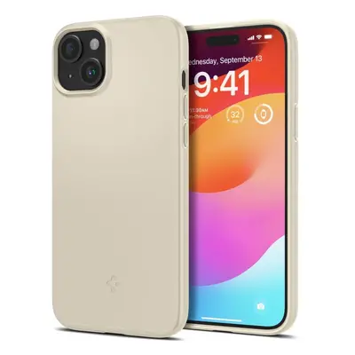 Kryt na mobil Spigen Thin Fit Sand Beige iPhone 15 Plus