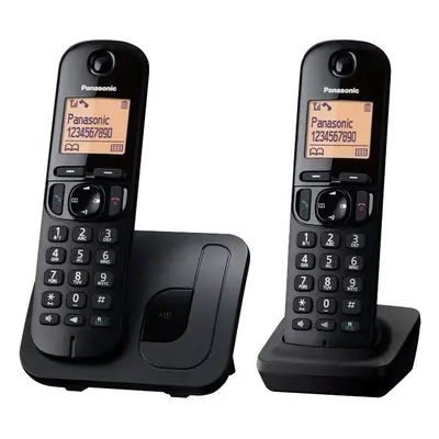 Telefon pro pevnou linku Panasonic KX-TGC212FXB Twinpack Black