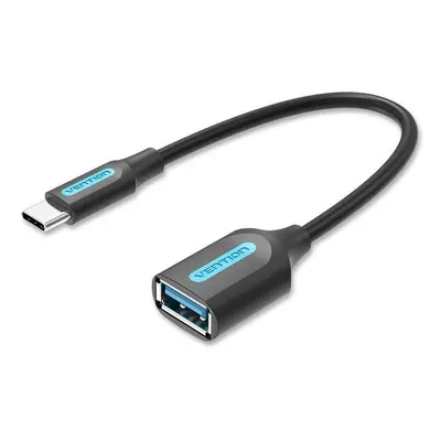 Redukce Vention USB-C 3.2 Gen 1 (M) to USB-A (F) OTG Cable 0.15M Black PVC Type