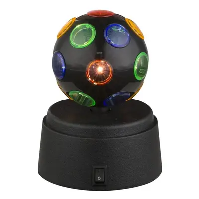 Globo 28017 stolní svítidlo otočná disko koule Disco 3x0,06W - multicolor, vypínač na těle, čern