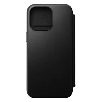 Pouzdro na mobil Nomad Modern Leather Folio Black iPhone 15 Pro Max