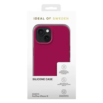 Kryt na mobil iDeal Of Sweden Silikonový ochranný kryt pro iPhone 15 Magenta